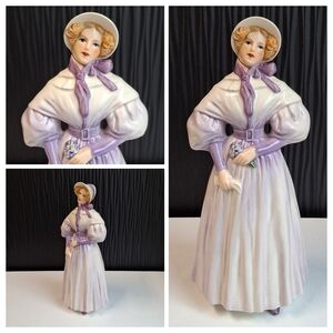 Vintage Goebel Lady Figurine GENTLE THOUGHTS Purple Dress